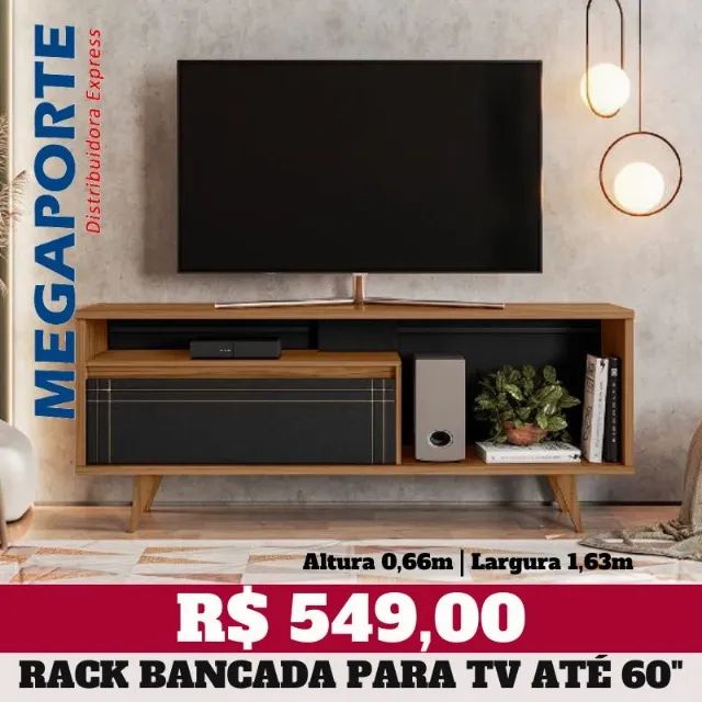 Rack 1 Porta para Televisão até 60 Polegadas (Novo) Entrega Grátis! 