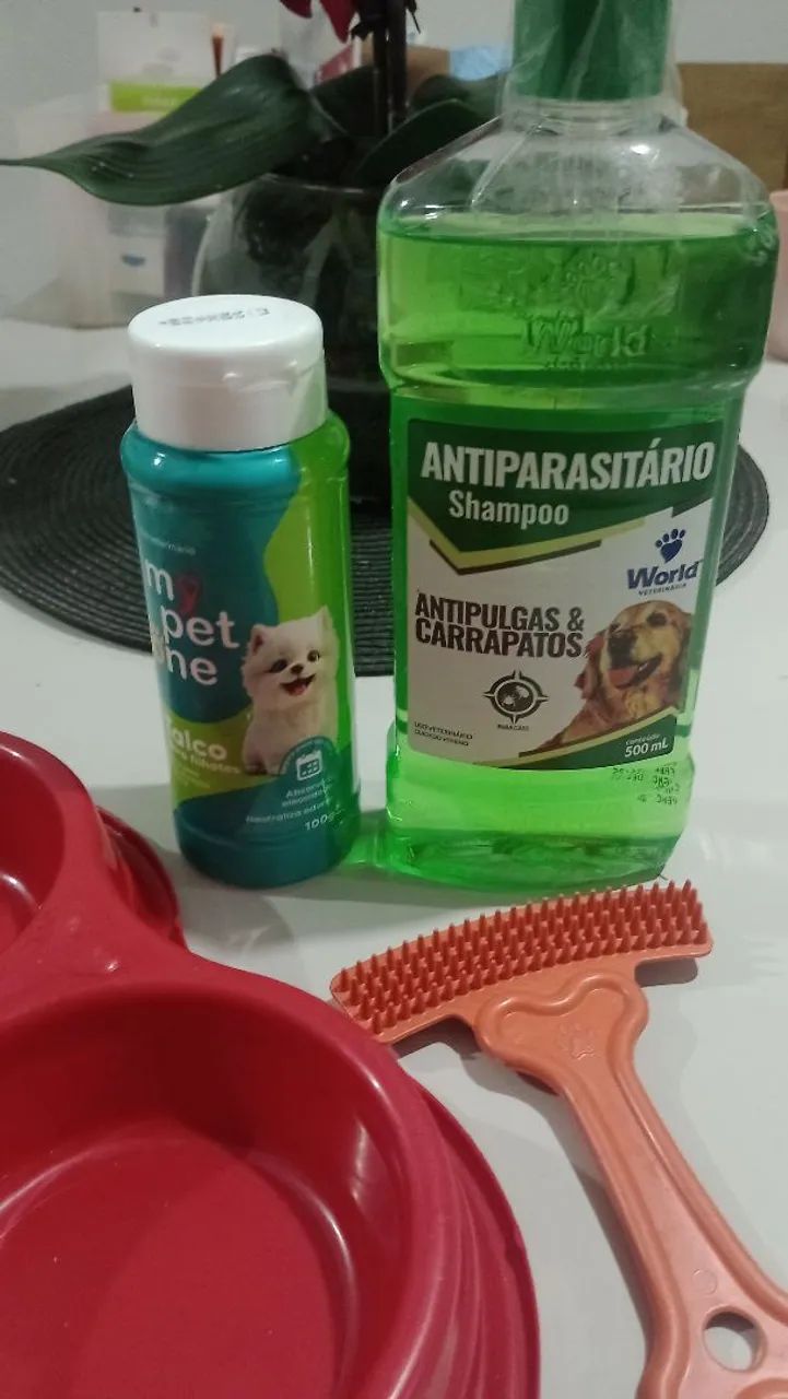 Kit higiênico, mais comedouro e bebedouro 