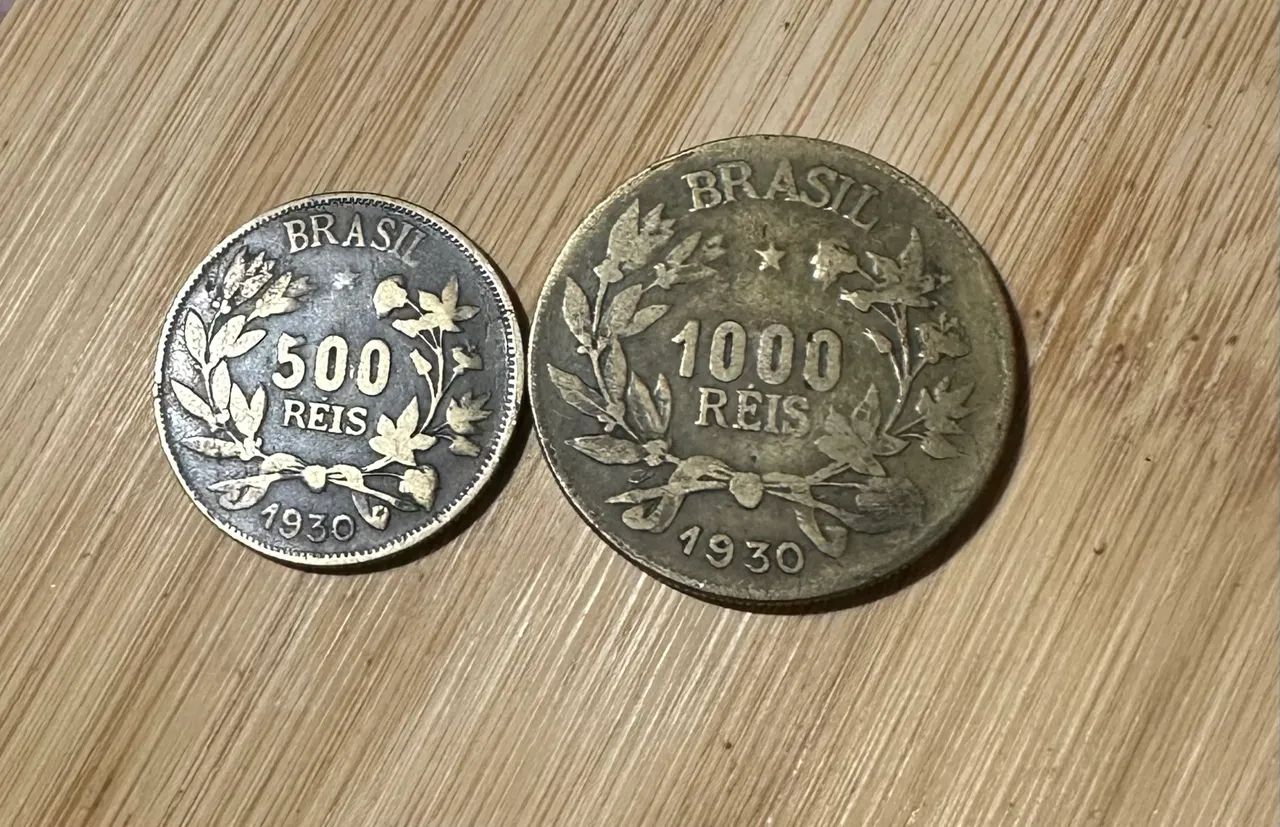 Casal escasso 500 Reis 1930 e 1000 Reis 1930