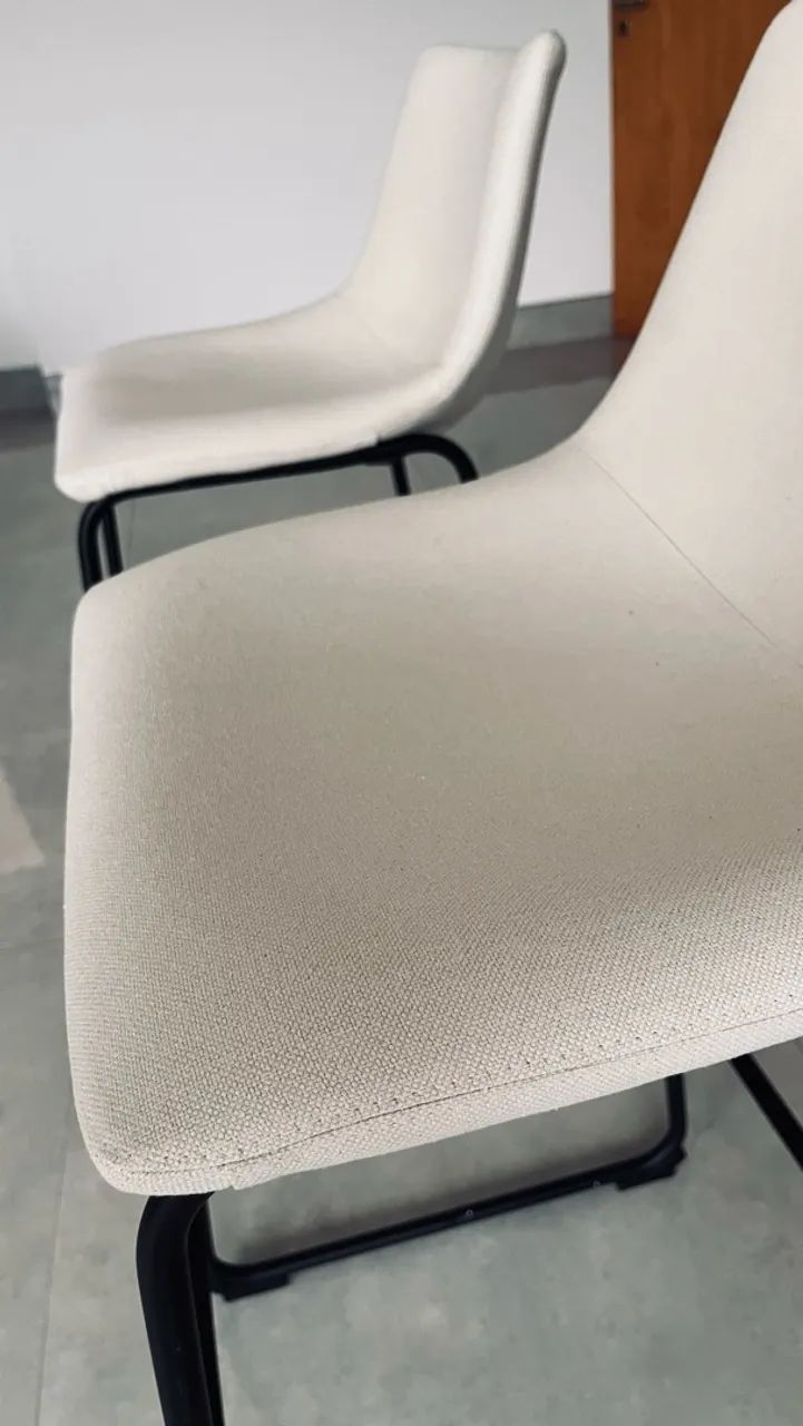 kit banquetas linho off white - Foto 4