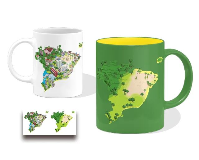 Caneca Personalizada Brasil / Patriota - Cerâmica Premium de Alta Qualidade! - Foto 2