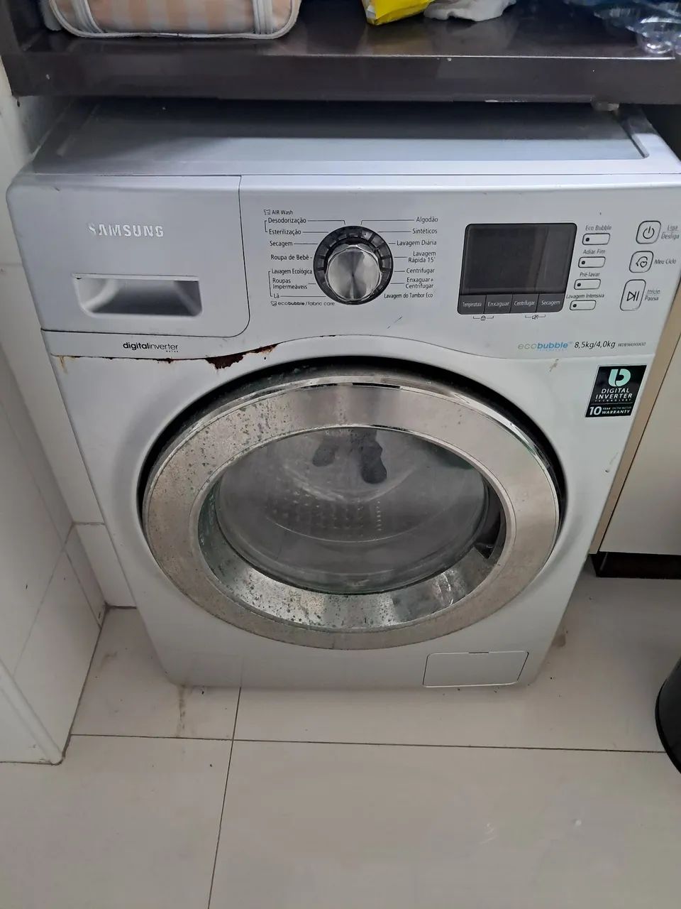 FOR SALE: SAMSUNG ECO BUBBLE WASHING MACHINE AND DRYER, 8.5 KG, DEFECTIVE.