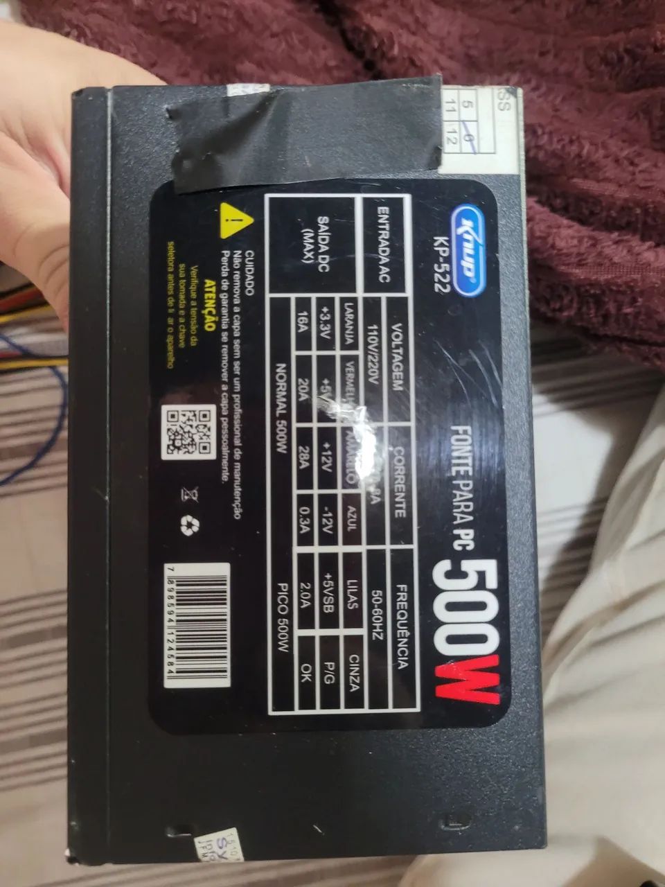 Fonte para PC 500w Knup