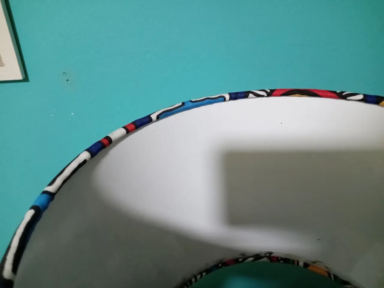 Cúpula abajur Afro, p/ base ou pêndulo  bordado. - Foto 5