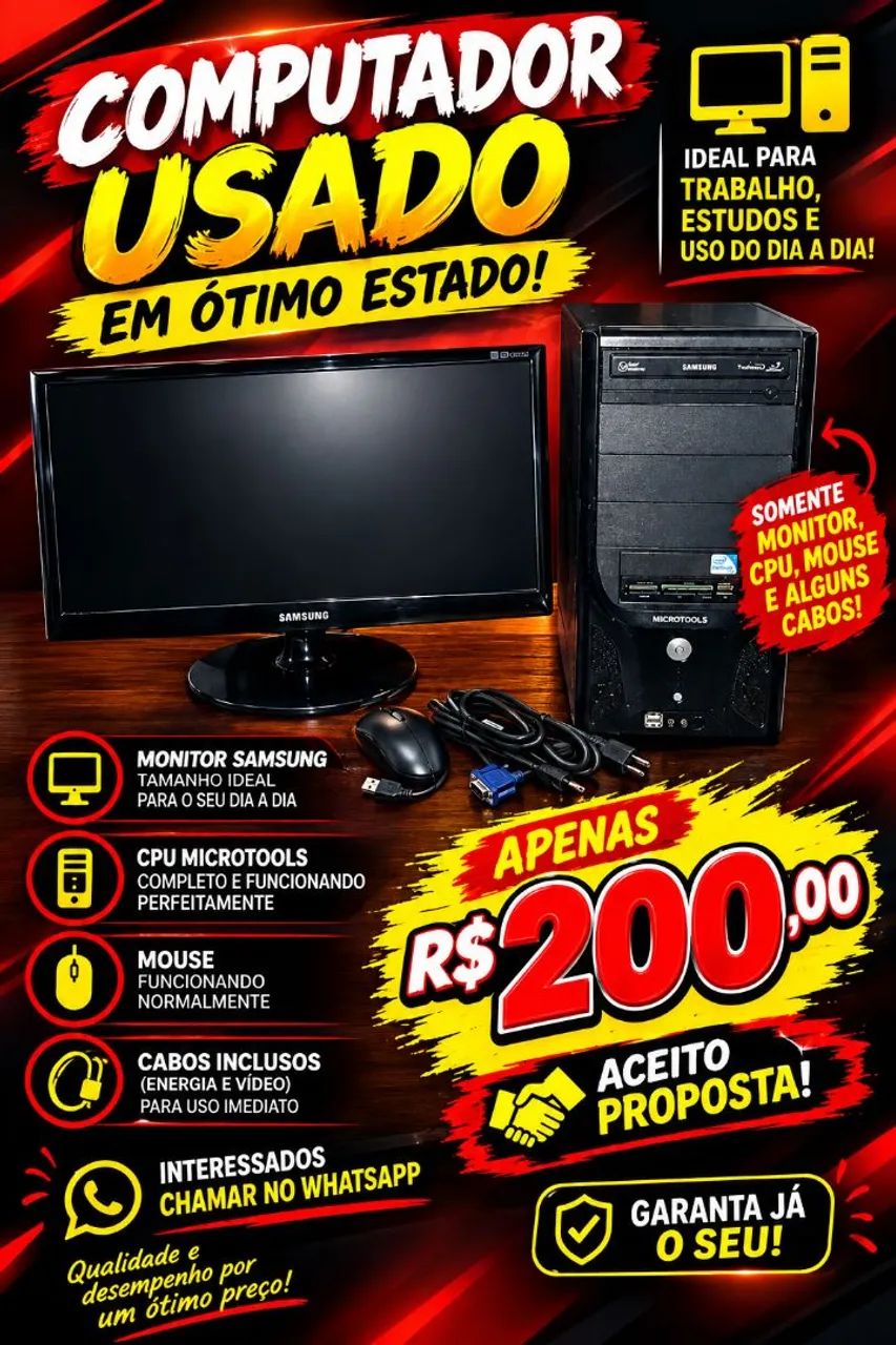 Vendo Computador Usado