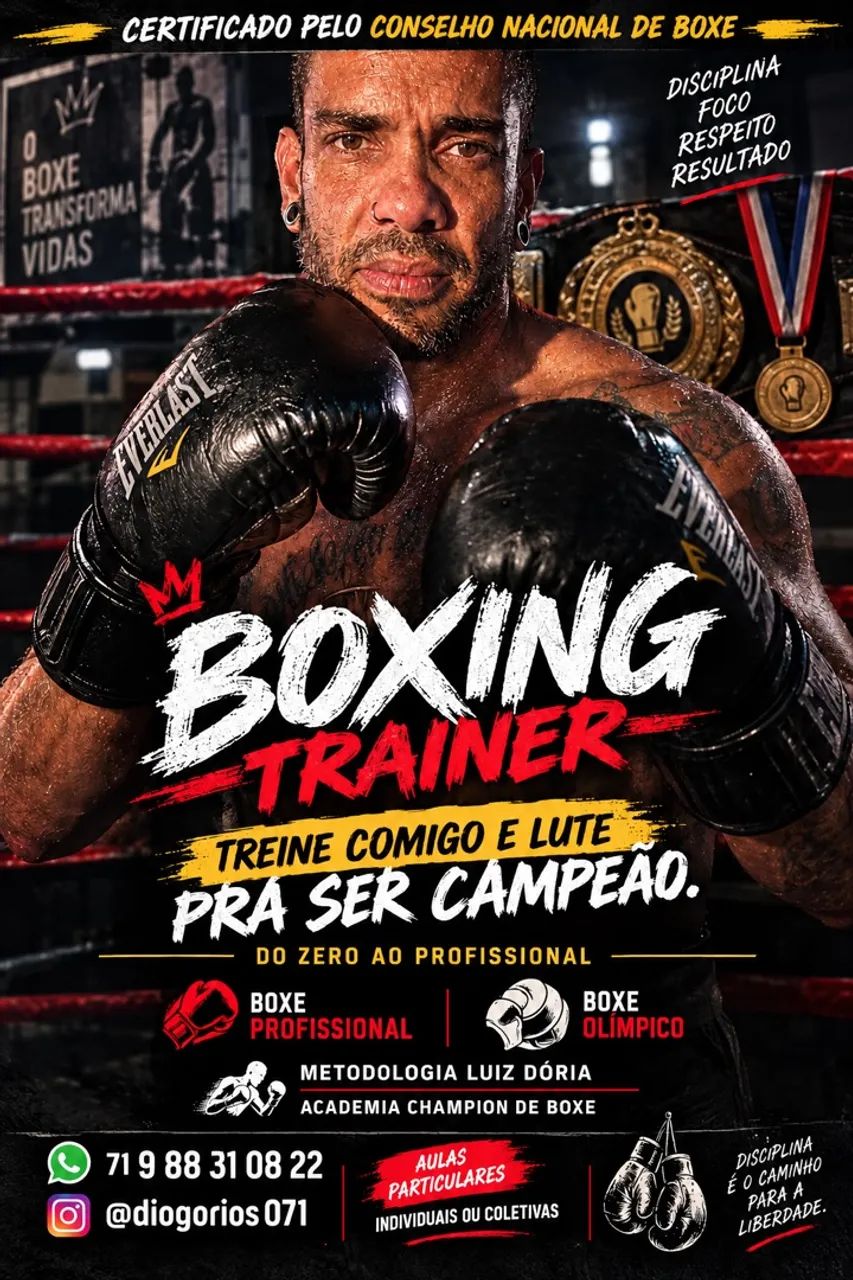 Aula de Boxe profissional e Olímpico 