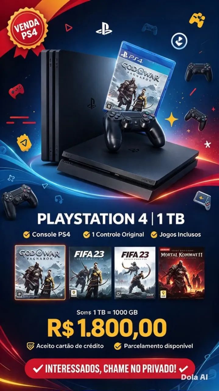 Play 4 com 1 controle original  - Foto 2
