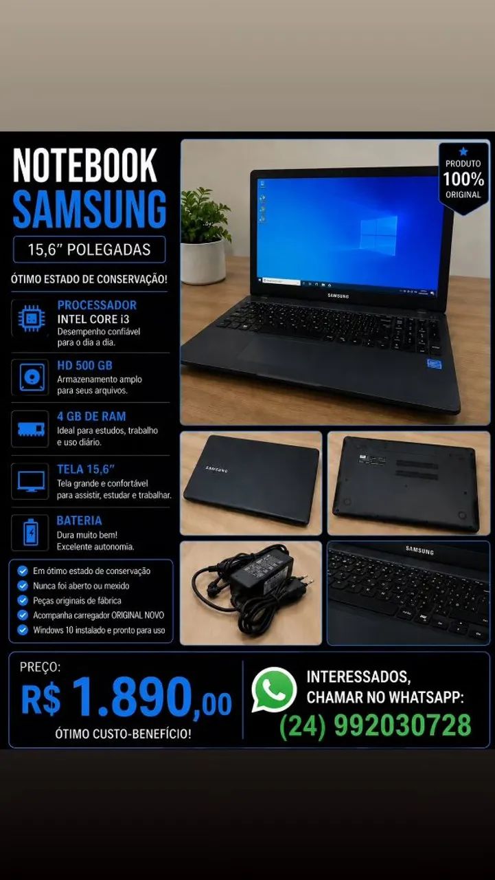Notebook a venda 