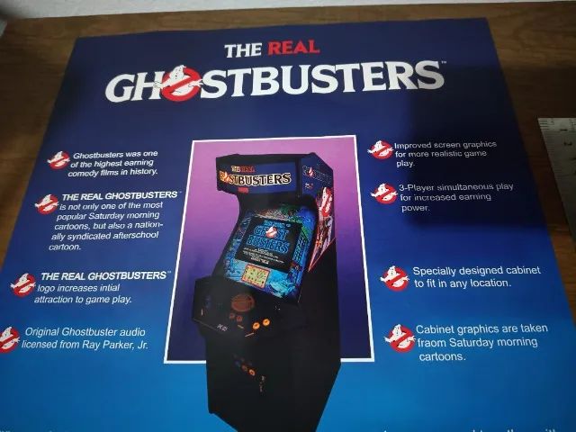 Poster promocional GHOSTBUSTERS (arcade) material de divulgação original da época (1987) - Foto 4