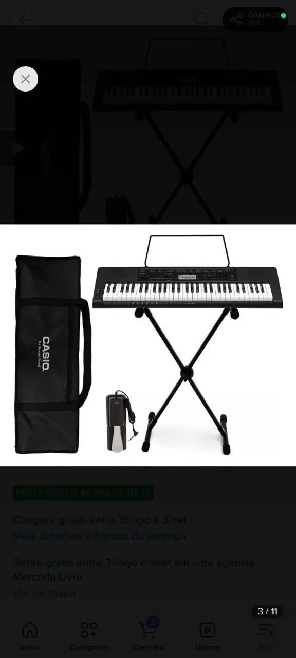 Teclado Cássio CTK-3500