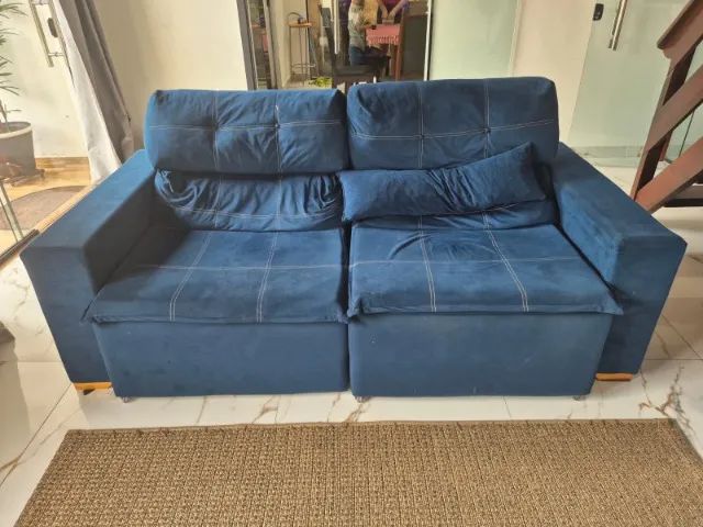 Sofa Retratil azul *