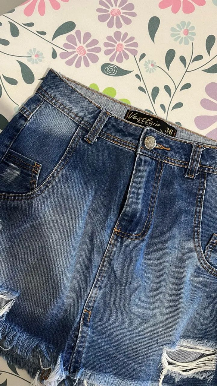 Saia jeans feminina  - Foto 4