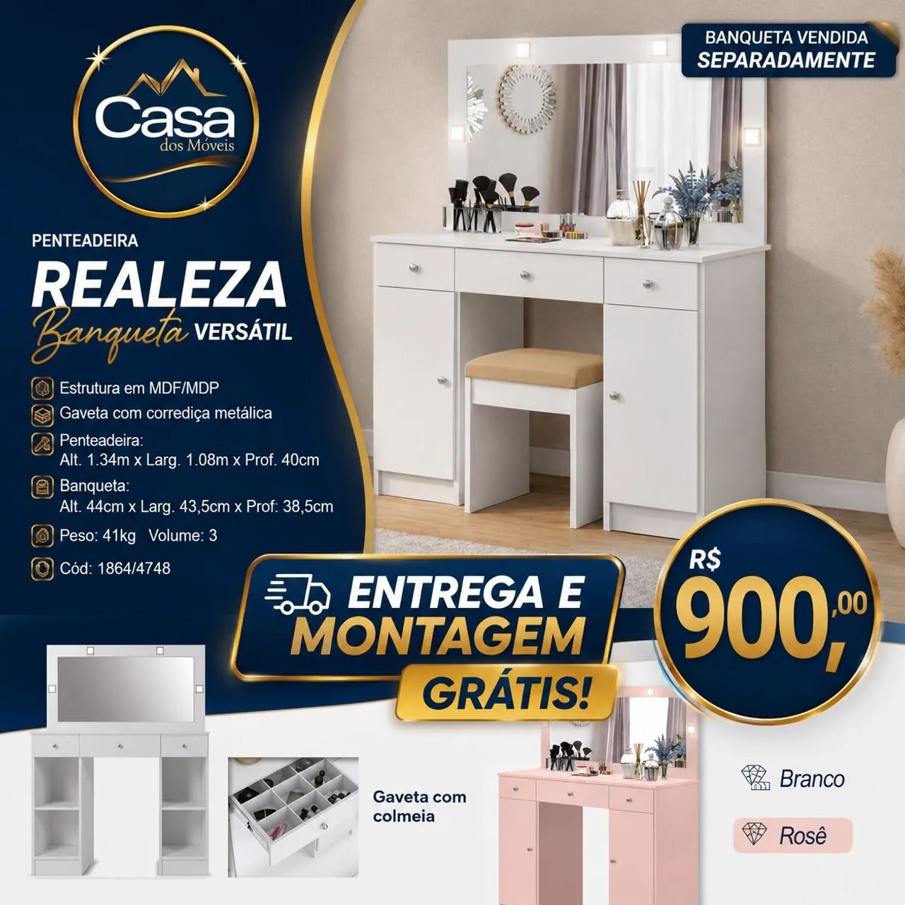 Penteadeira realeza 
