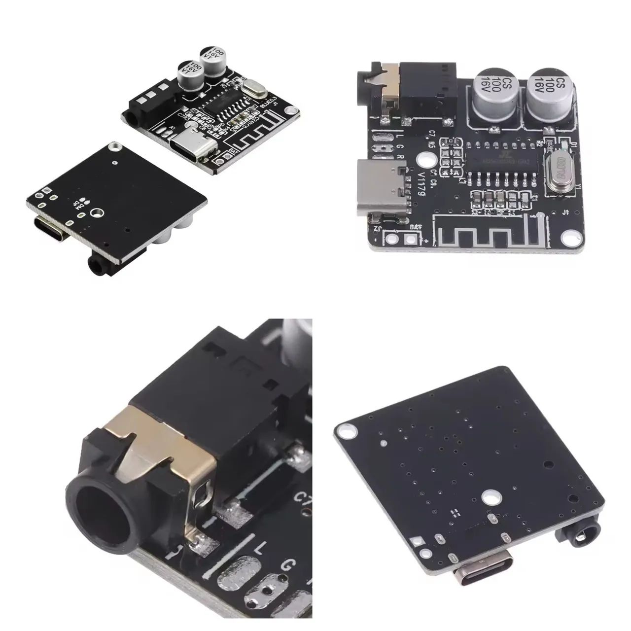Placa Módulo Bluetooth 5.4 Receptor Conector Tipo C Jack 3,5mm - Foto 5