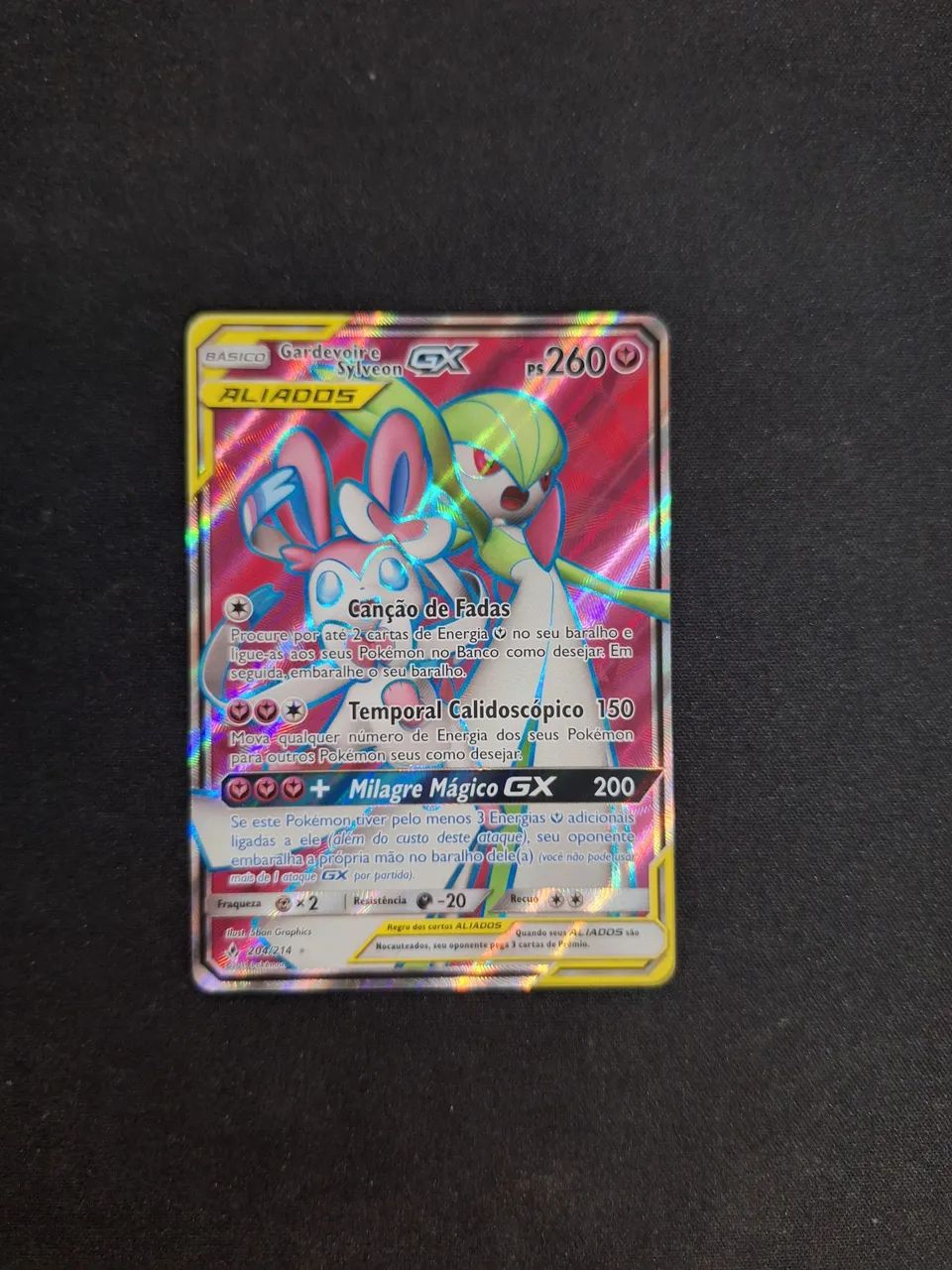 Carta Pokemon Gardevoir e Sylveon GX (SP)