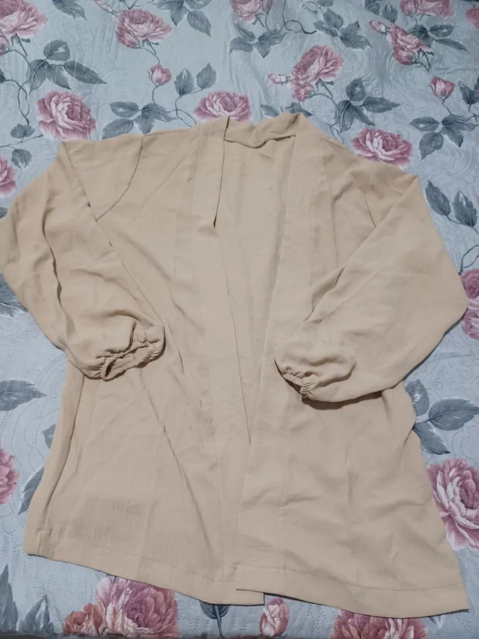 Saída de banho / Kimono Casual bege - Foto 3