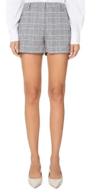 Short Feminino Animale Xadrez Cinza Tam 36