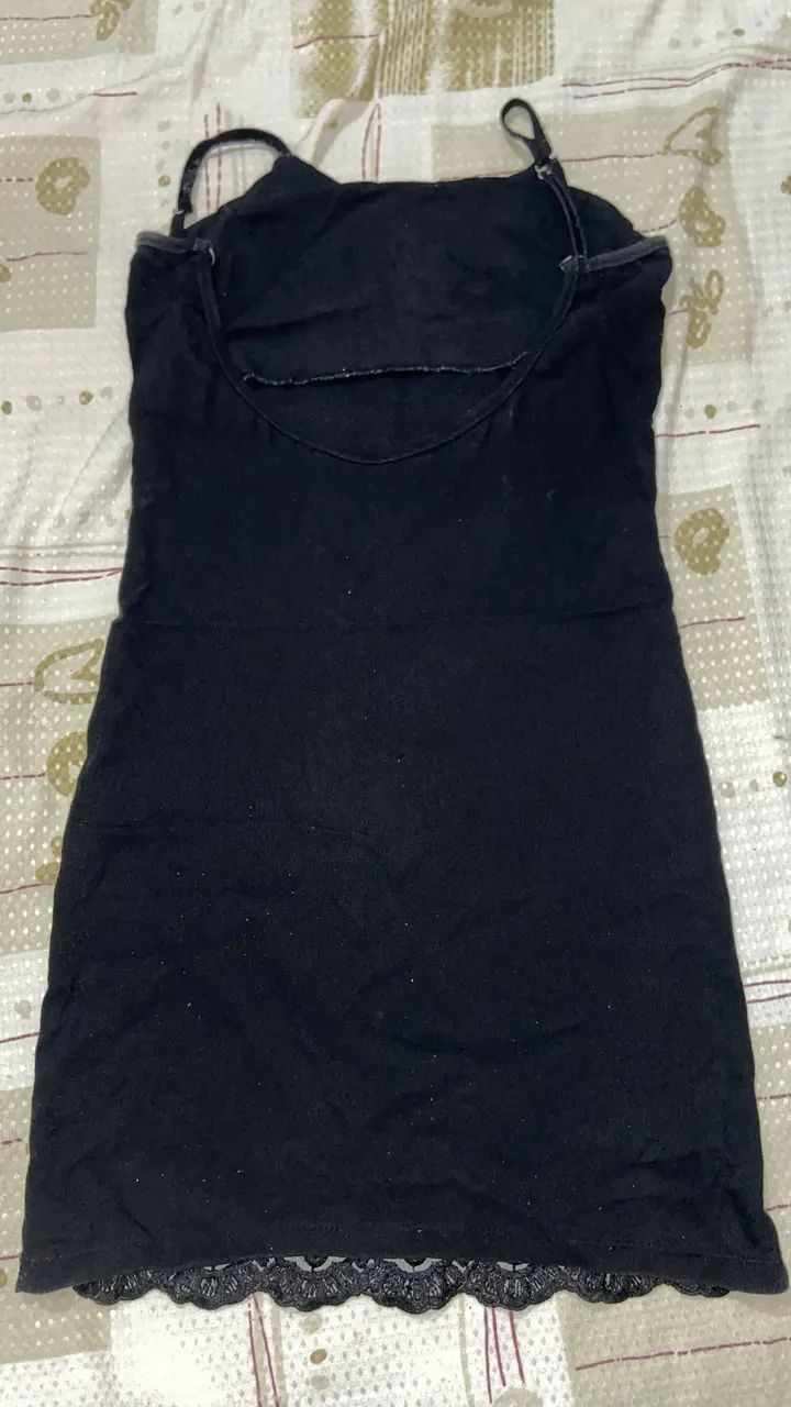 vestido elastano preto com detalhes - Foto 2