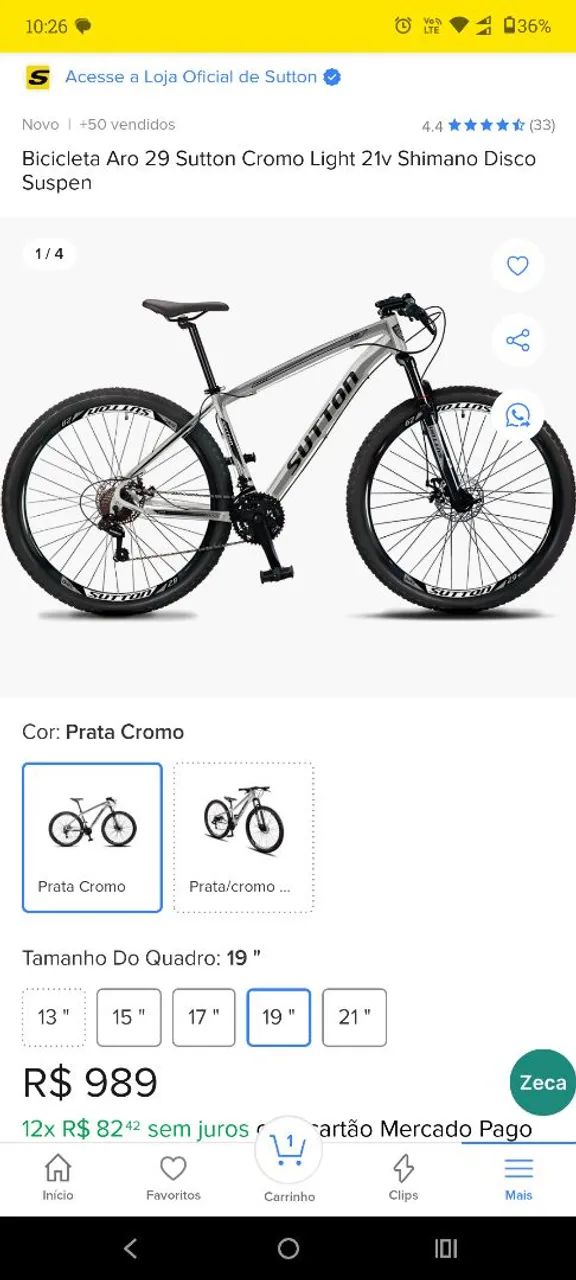 BICICLETA CROMADA ARO 29 - Foto 5