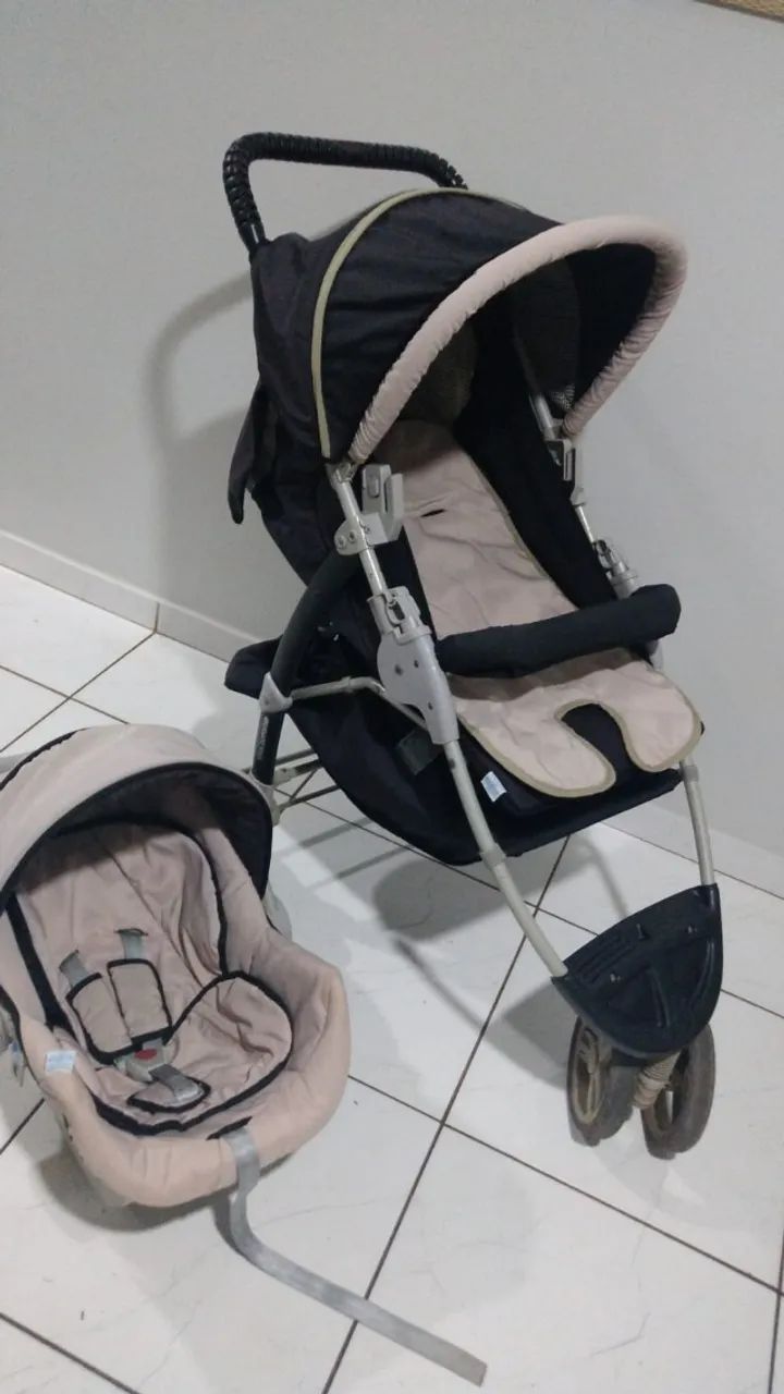 Conjunto carrinho de bebê e bebê conforto Galzerano - Foto 5