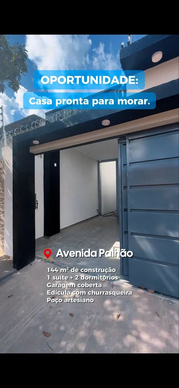 Vendo casa de 3 quartos , 1 suite , casa nova 
