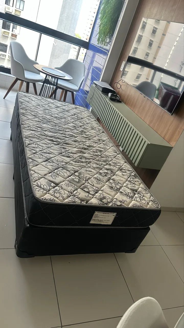 Cama Box solteiro Tok Stok preta