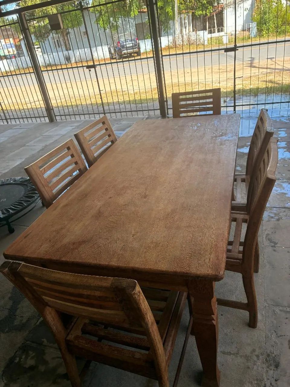 Mesa rústica de 6 lugares 1,85 x 0,90 - Foto 4