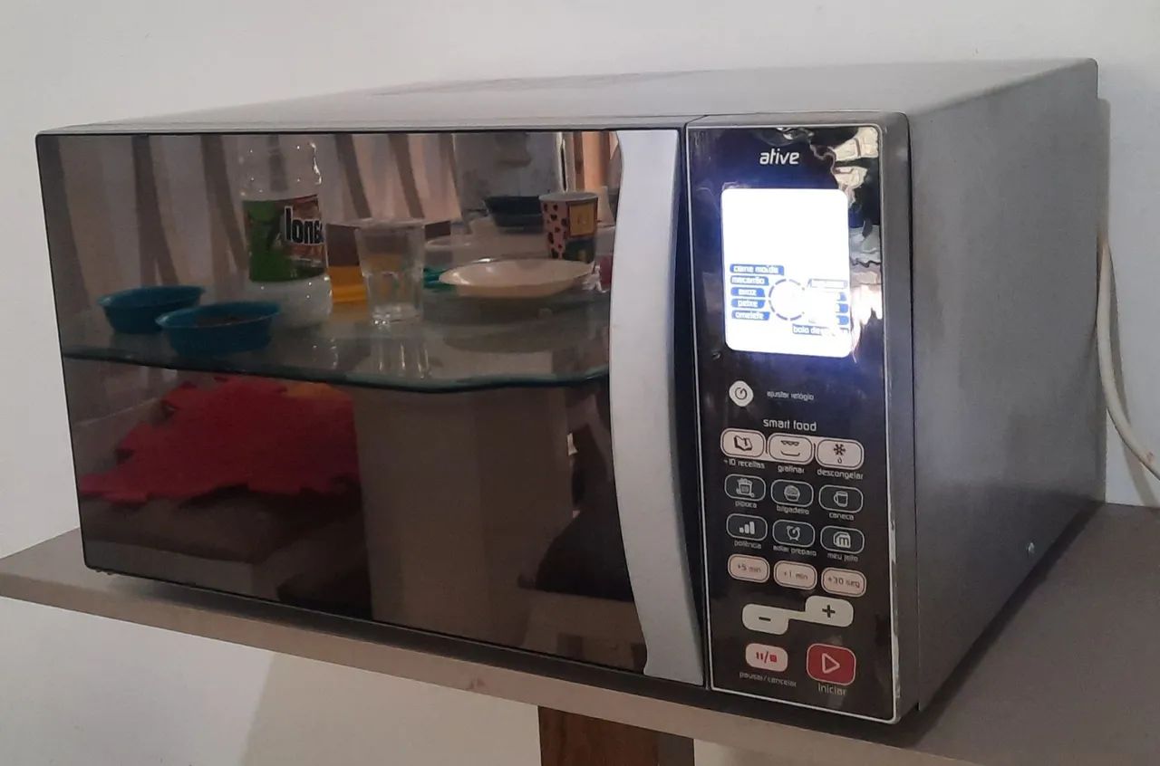 Microondas Inox-Espelhado-Grill  Brastemp ative 38L (ENTREGO)