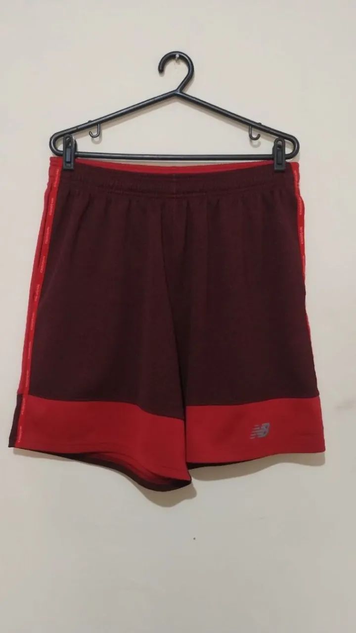 short new balance vermelho