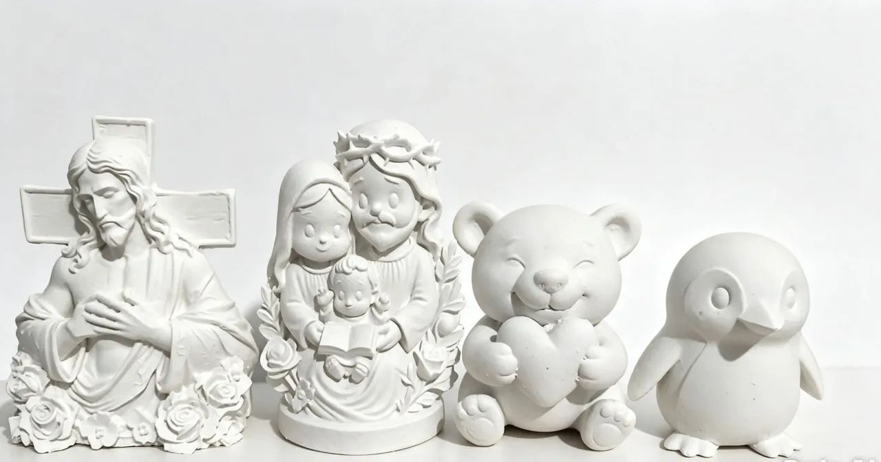 20 unidades variada gesso cru - Foto 4