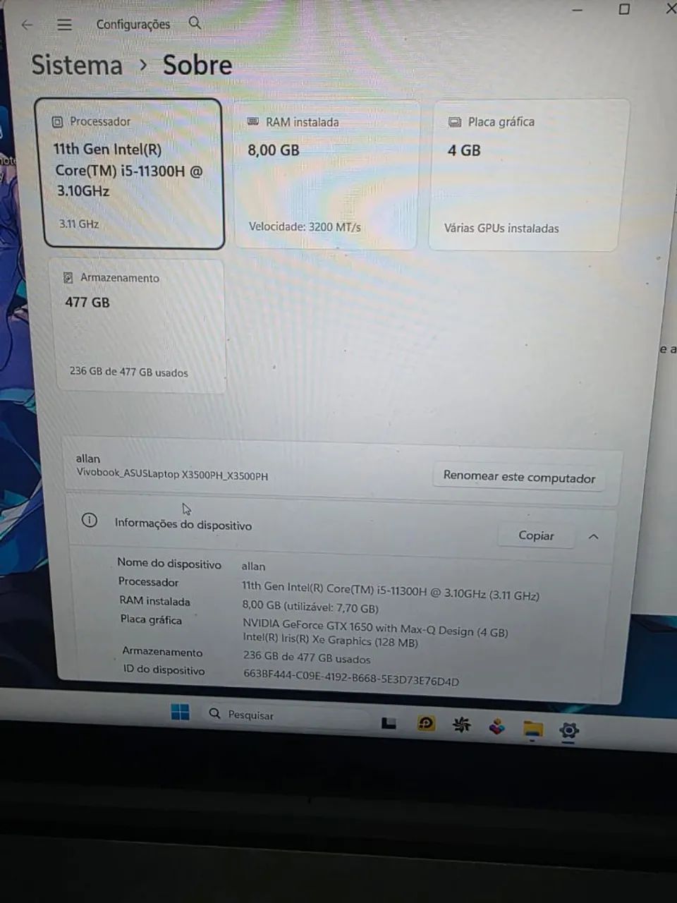 Notebook asus vivobook 15 pro - Foto 4