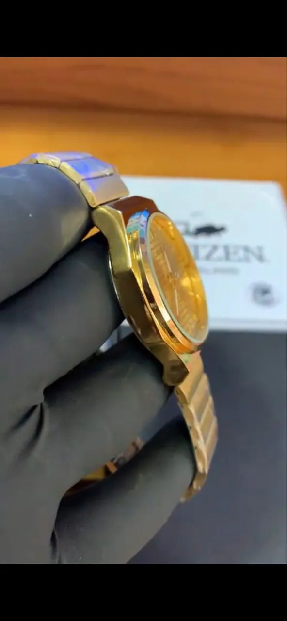 RELÓGIO DE PULSO CASIO BANHADO A OURO  - Foto 5