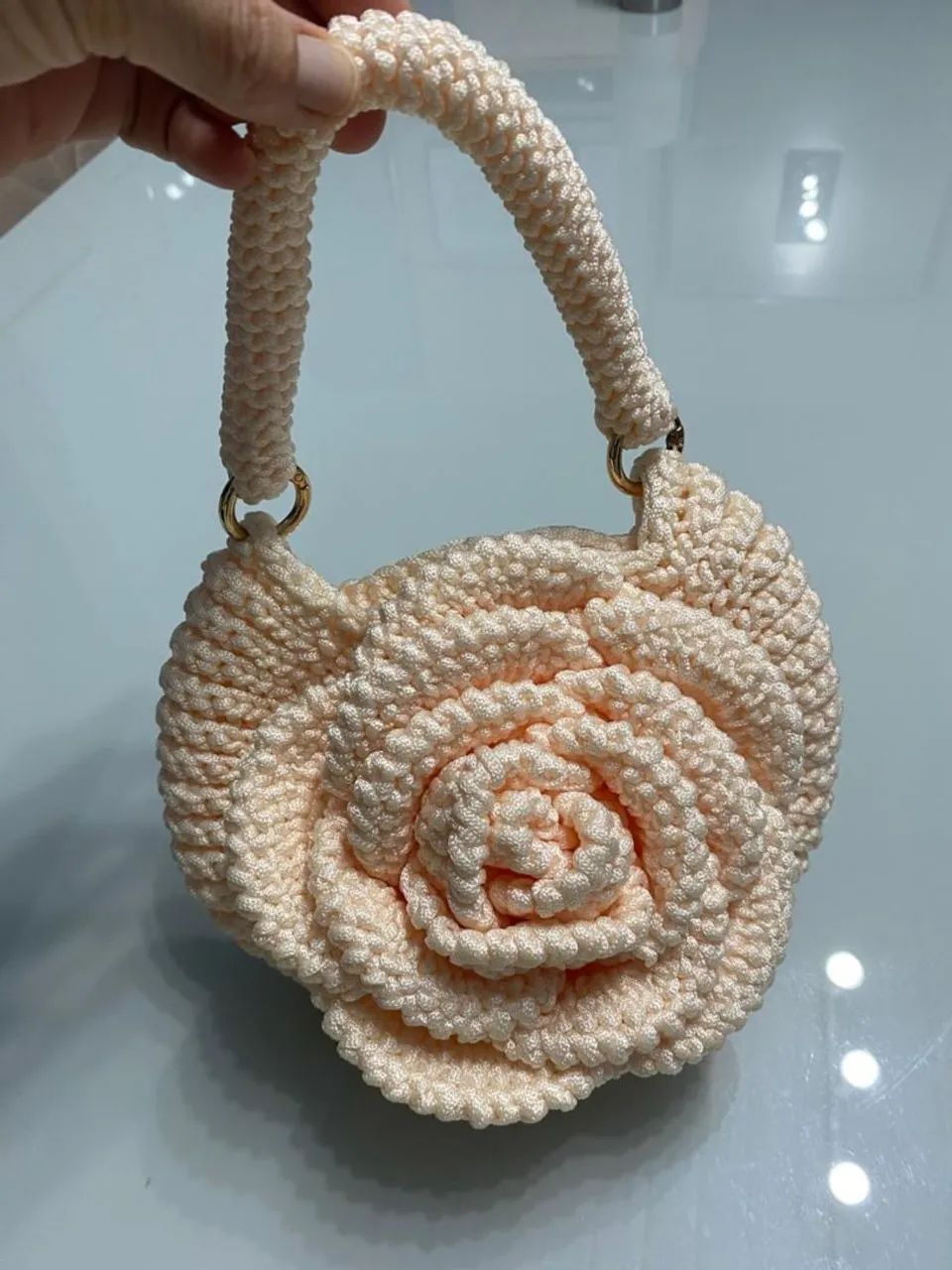 Bolsa de braço Cor Creme de Fio Náutico  - Foto 2