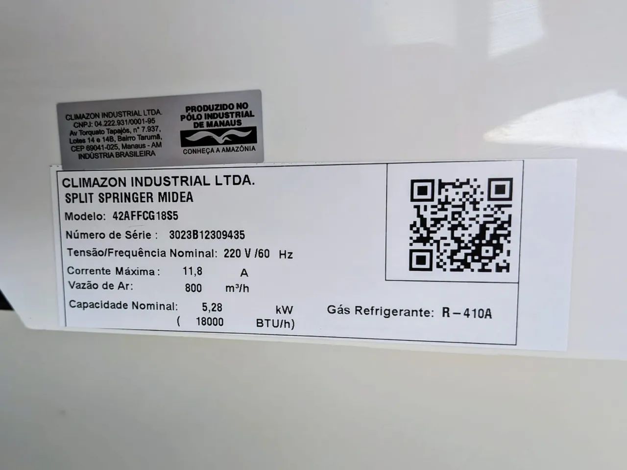 Ar condicionado, 18000 BTU - Split Springer Midea - Foto 2
