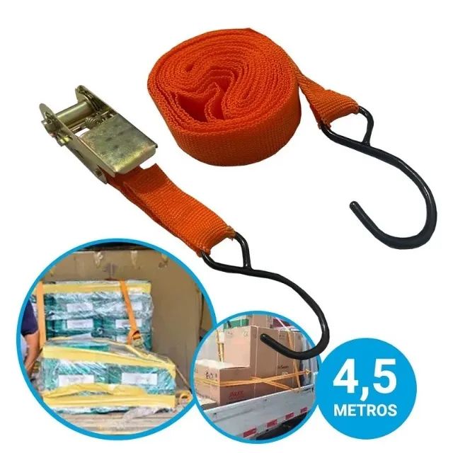 Cinta para Carga com Catraca com 4,5m X 25,4mm até 120kg - Foto 2