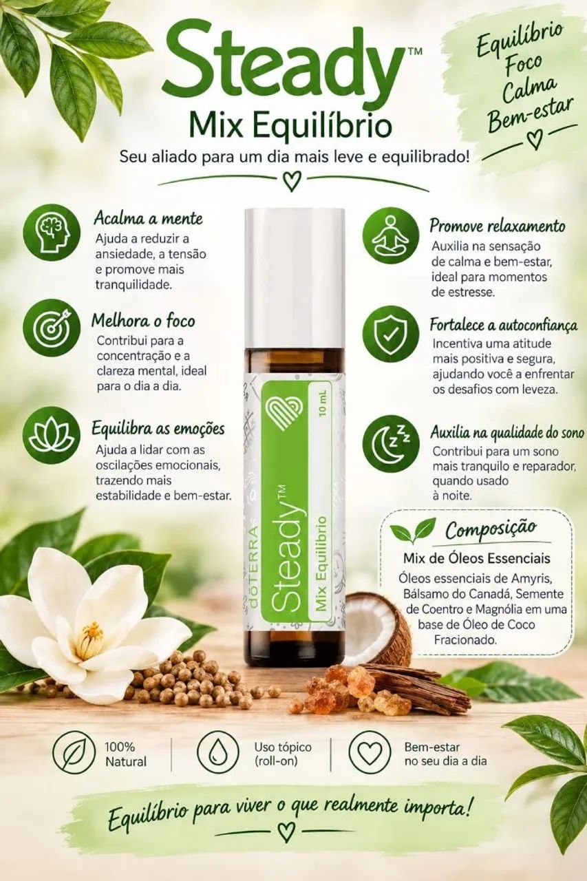 Óleo Essencial Touch Steady doTERRA 10ml