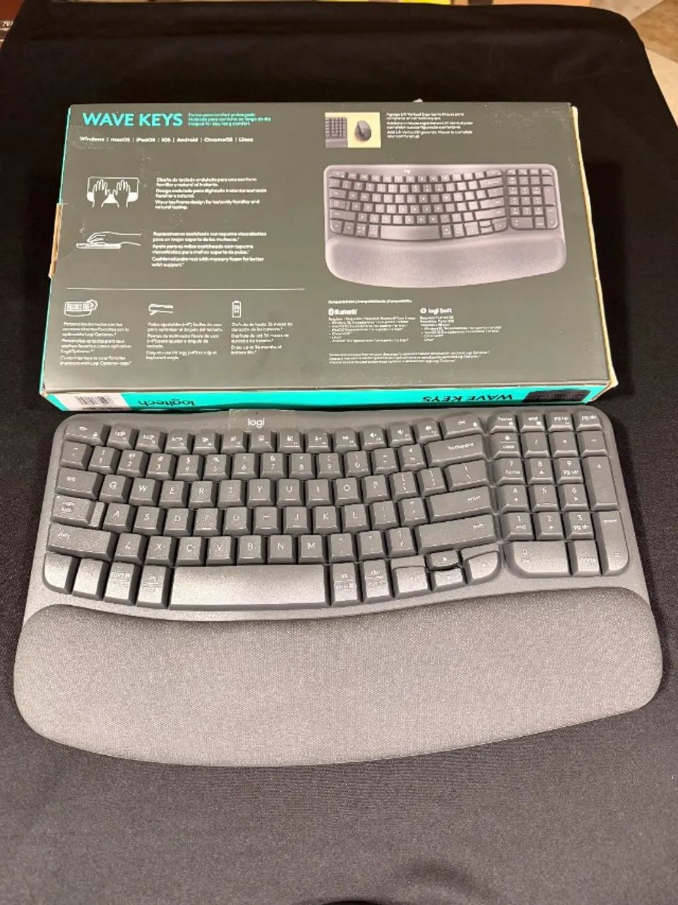 Teclado Logitech Wave Keys - Grafite - Usado