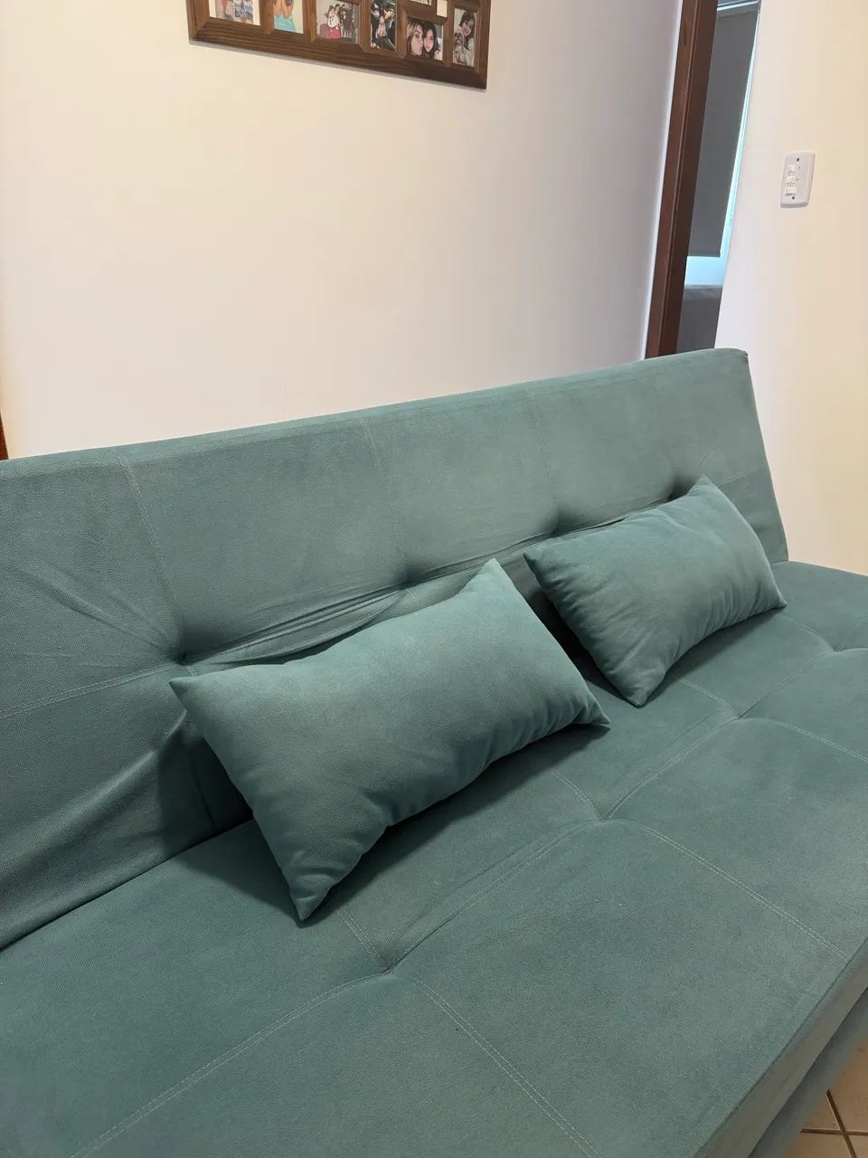 Sofá-cama Verde Água em perfeito estado - Foto 3