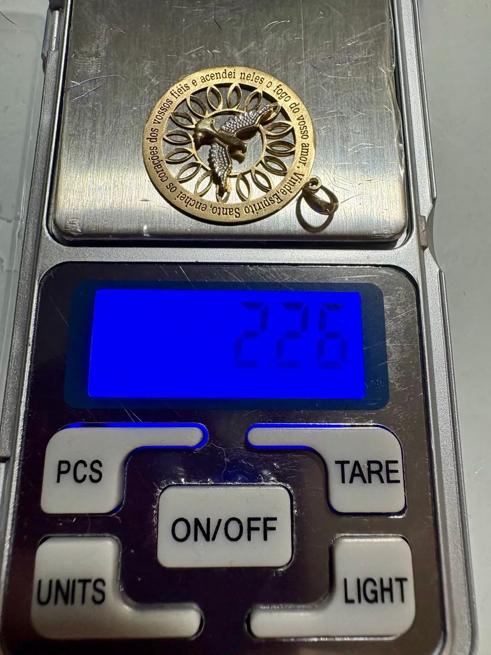 Pingente ouro 18k divino Espírito Santo grande - Foto 3