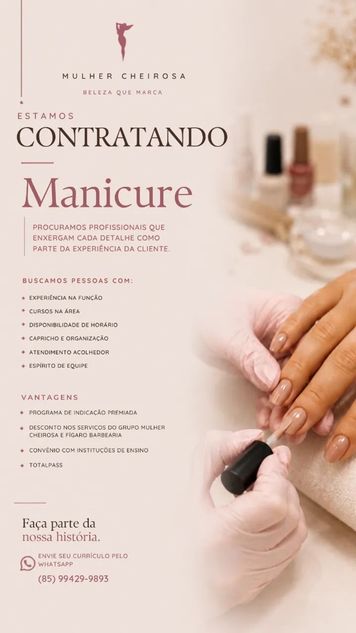 CONTRATA-SE MANICURE