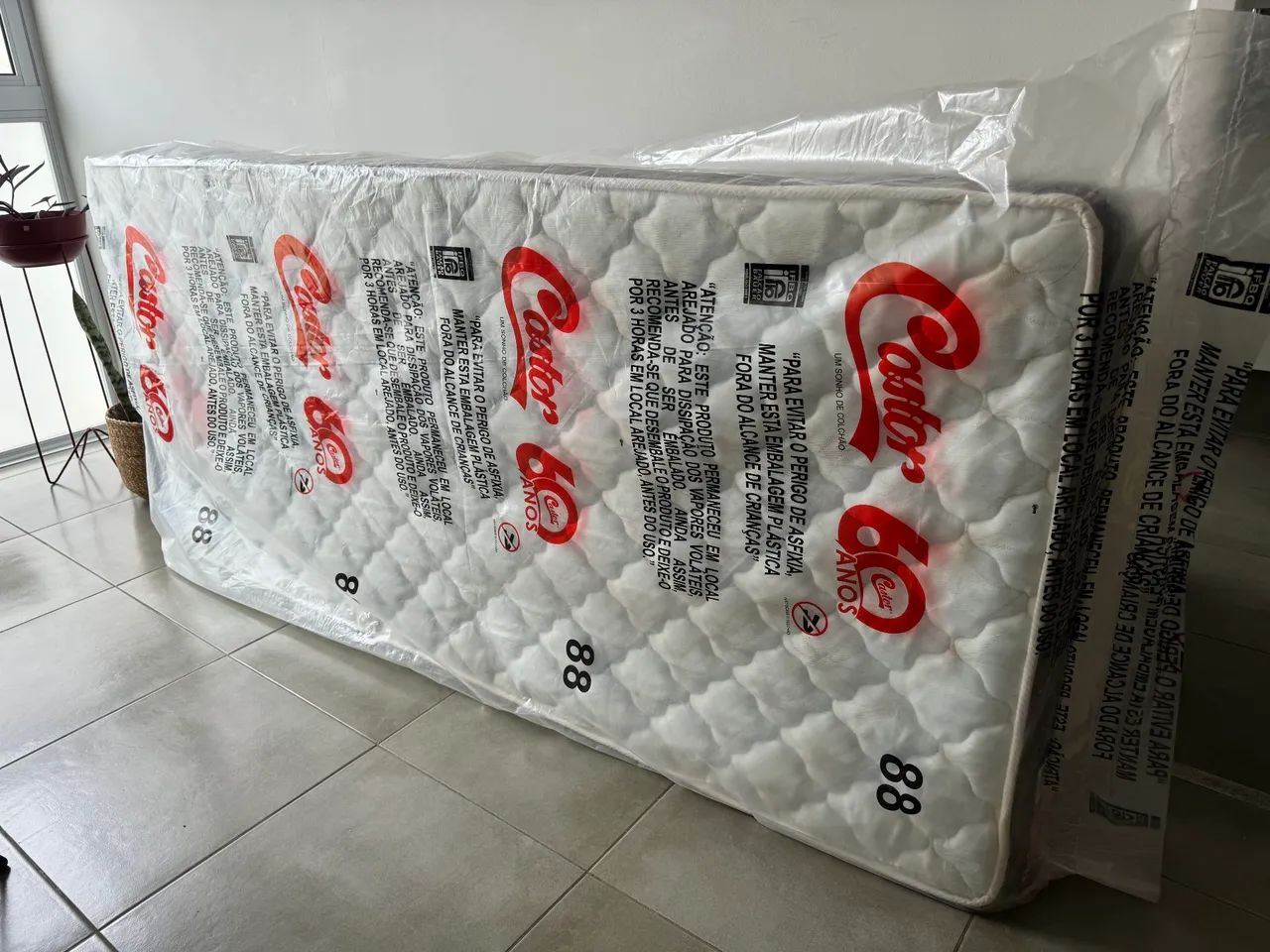 Colchão Solteiro Castor D28 - sem uso - Foto 3