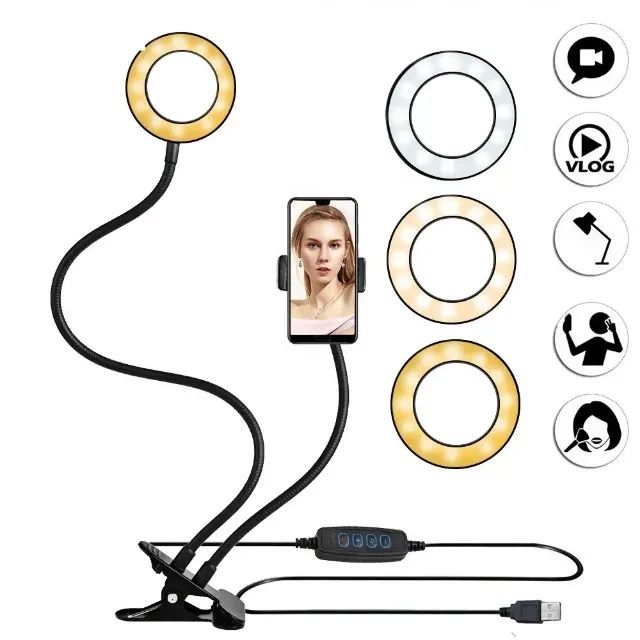 Ring Light Greika com Suporte de Celular e Microfone para fazer Lives ou Video MOD AL-061