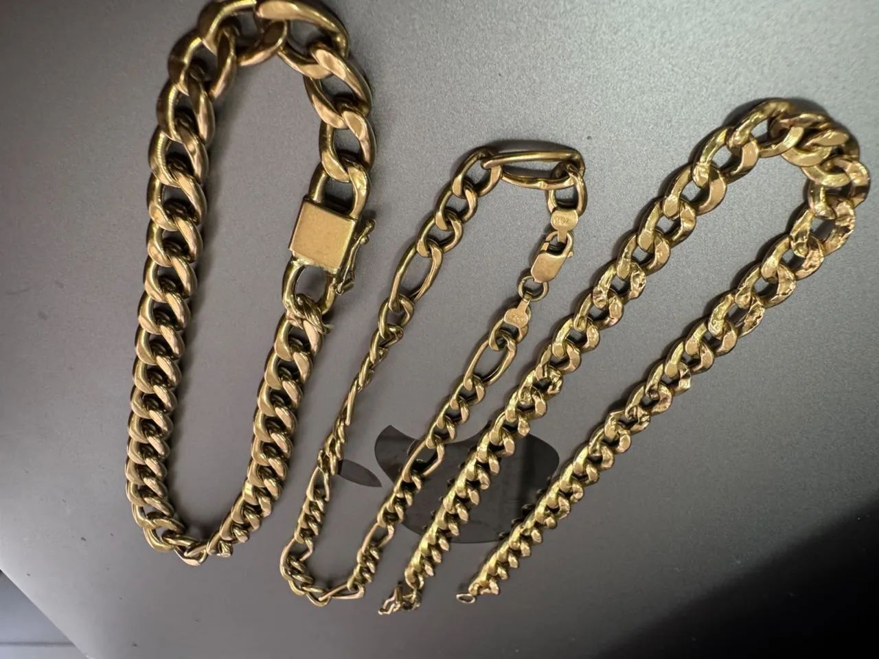 Pulseiras Groumet de ouro 18k procedência garantia eterna