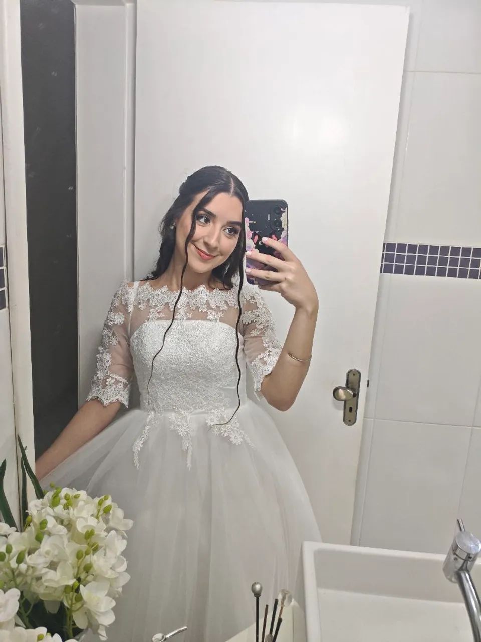 Vestido de Noiva Importado Tamanho 38 | Perfeito Estado | Oportunidade - Foto 2
