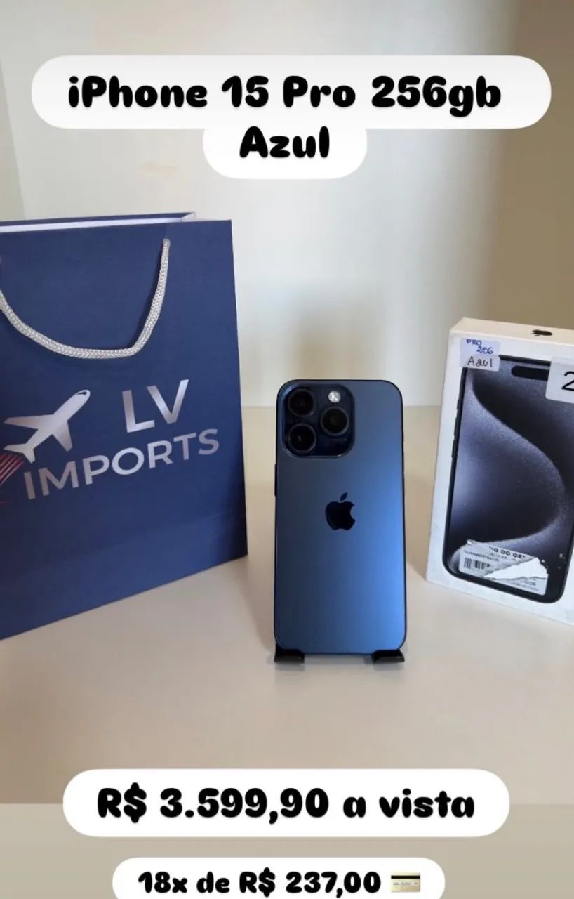iPhone 15 pro 256gb azul 
