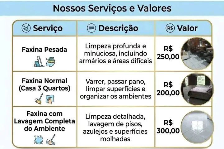 Faxineira e diarista em limpeza 