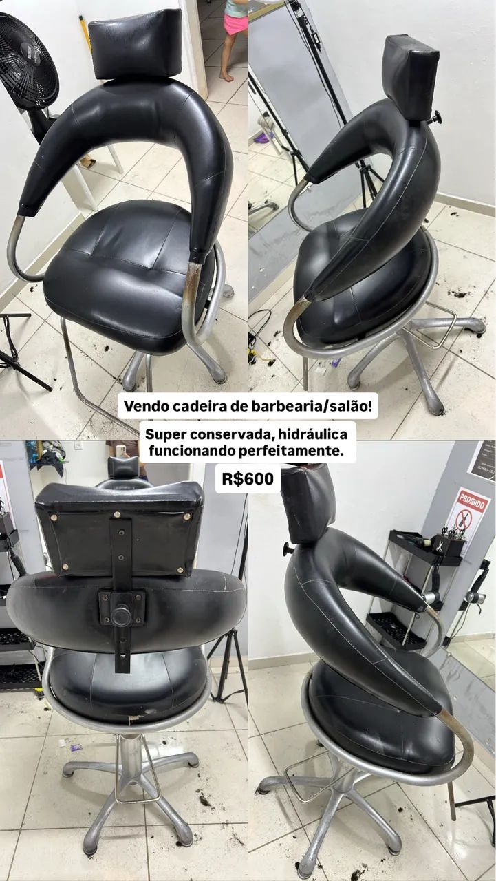 Vendo cadeira de barbearia/salão.