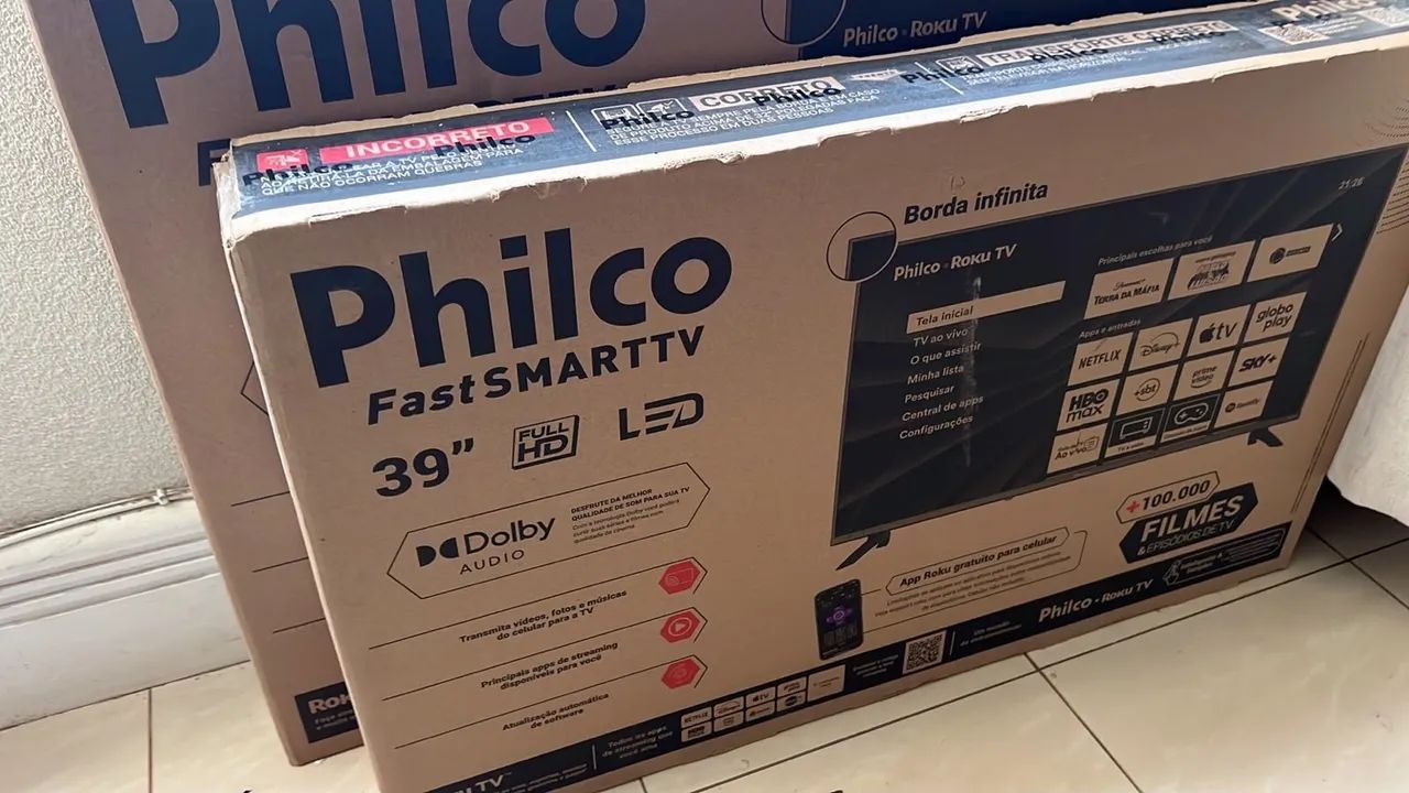 Smart TV 40 Polegadas Philco - Na Caixa 