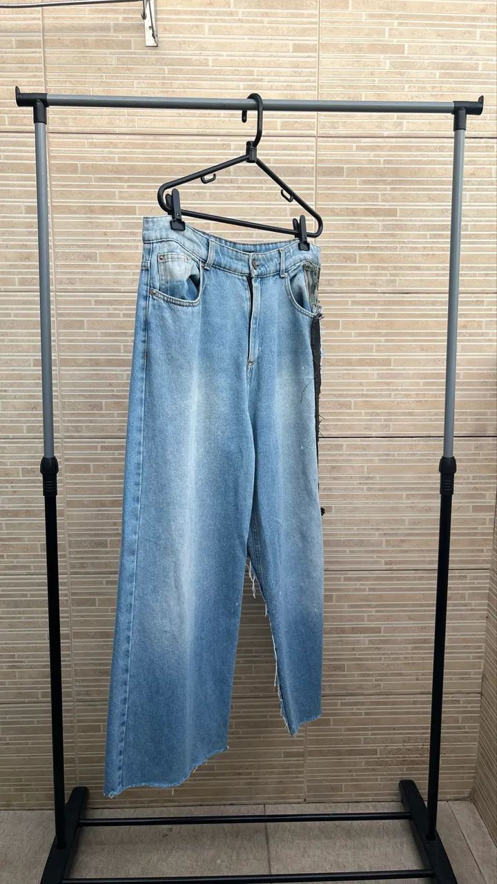 Calça jeans baggy customizada  - Foto 2