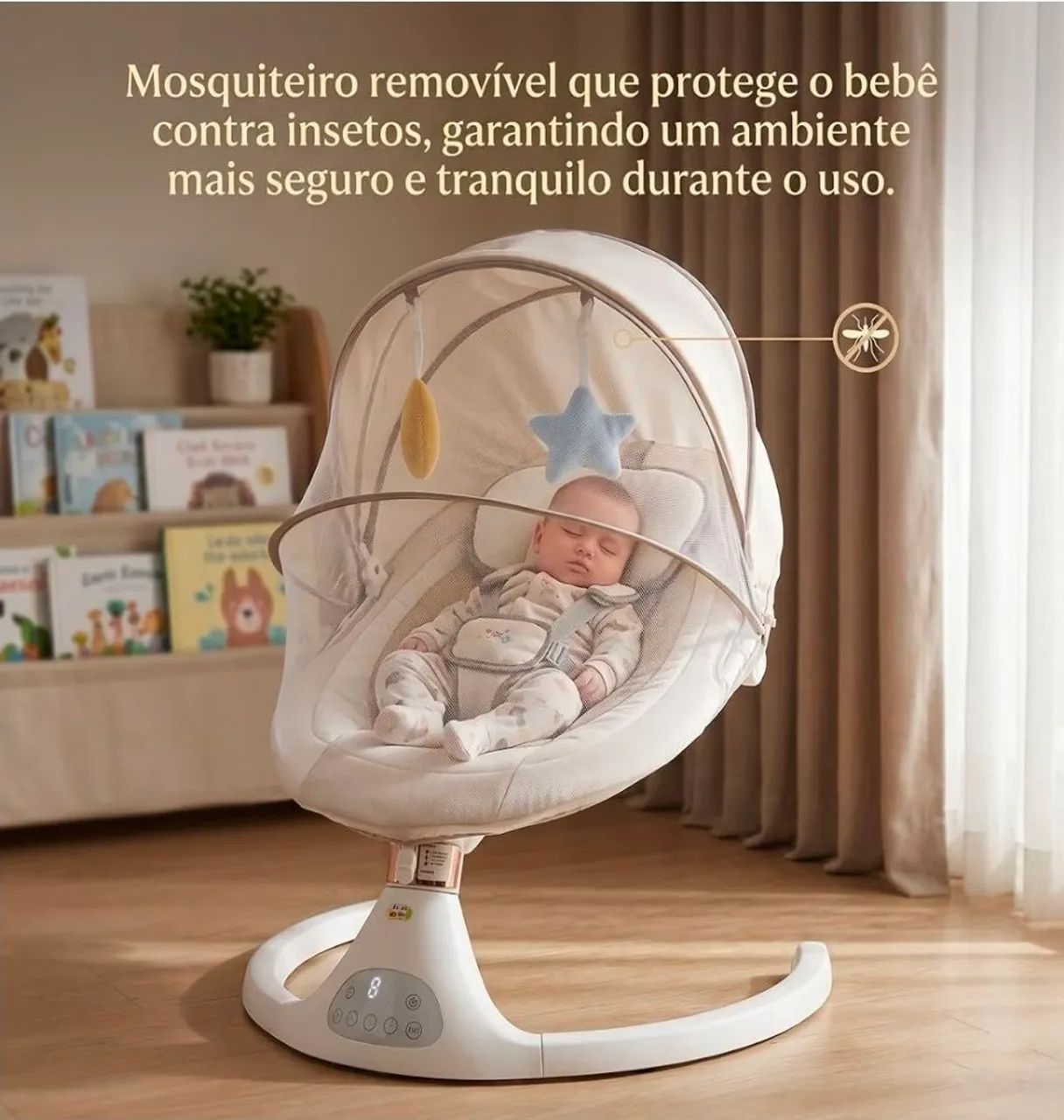 Cadeira de balanço automática para bebê 